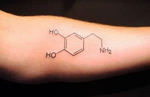 Dopamine Chemical Structure Tattoo