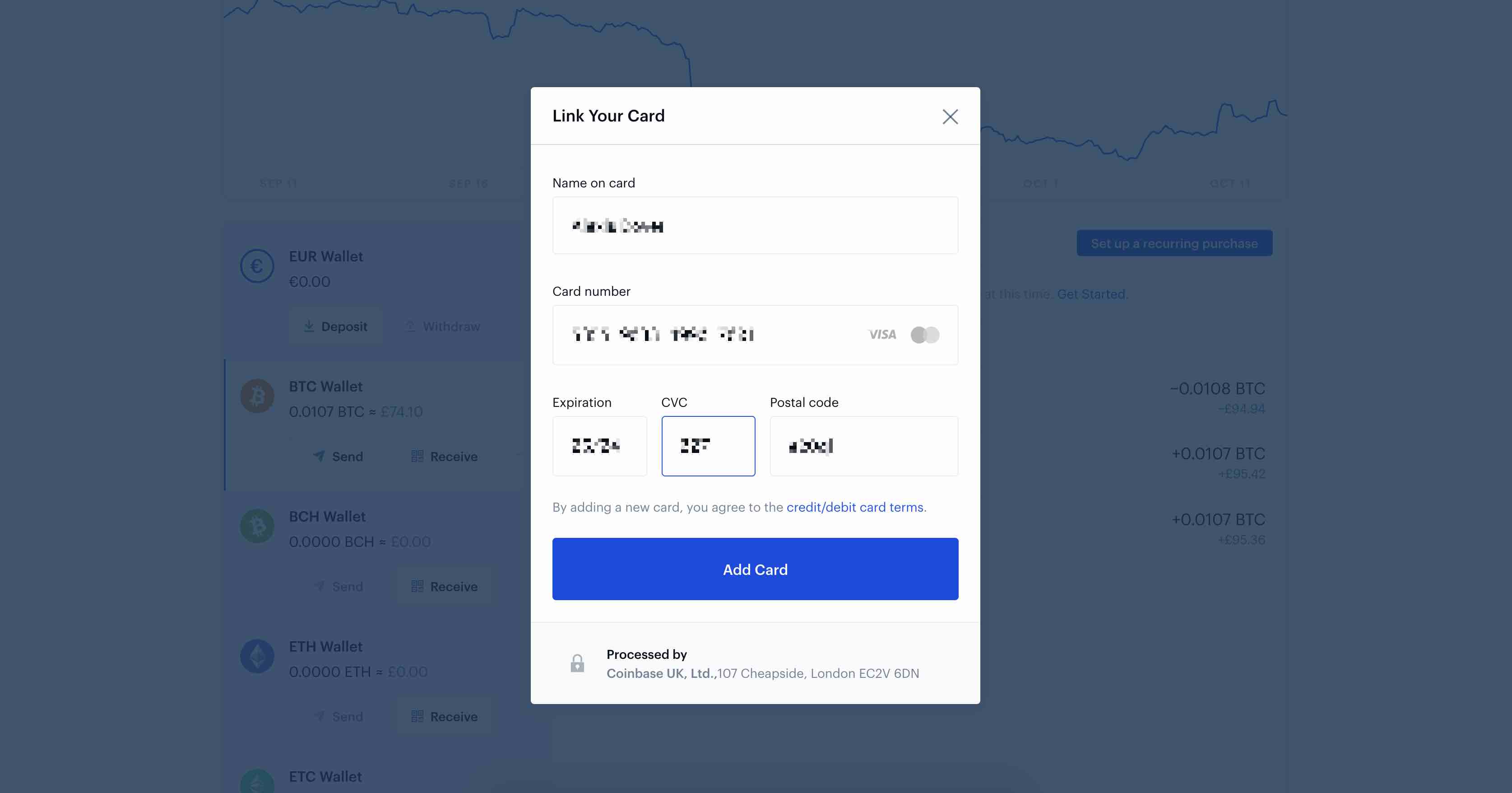 add credit card to coinbase